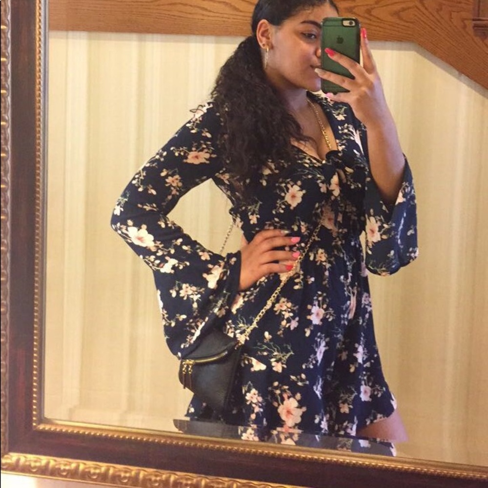 Floral Long sleeve romper